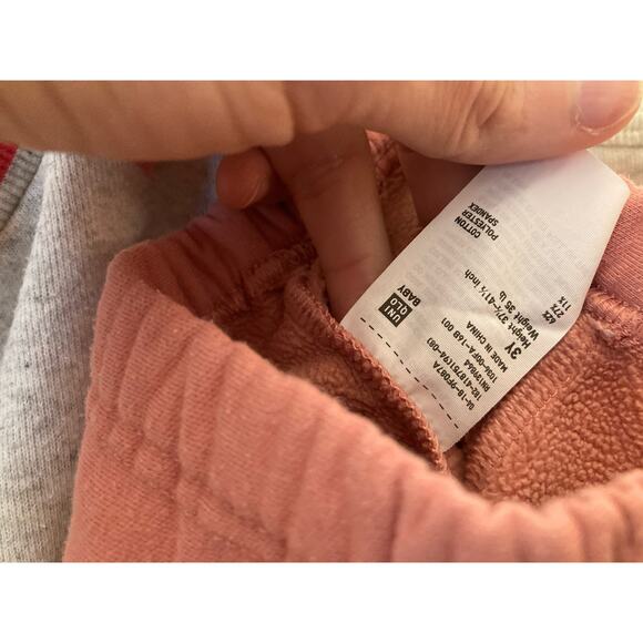 Gymboree 2 Sweatshirts & Uniqlo Fleece-Lined Pants Lot ~ Sz 3 ~ Cool Beach Days - Picture 6 of 8